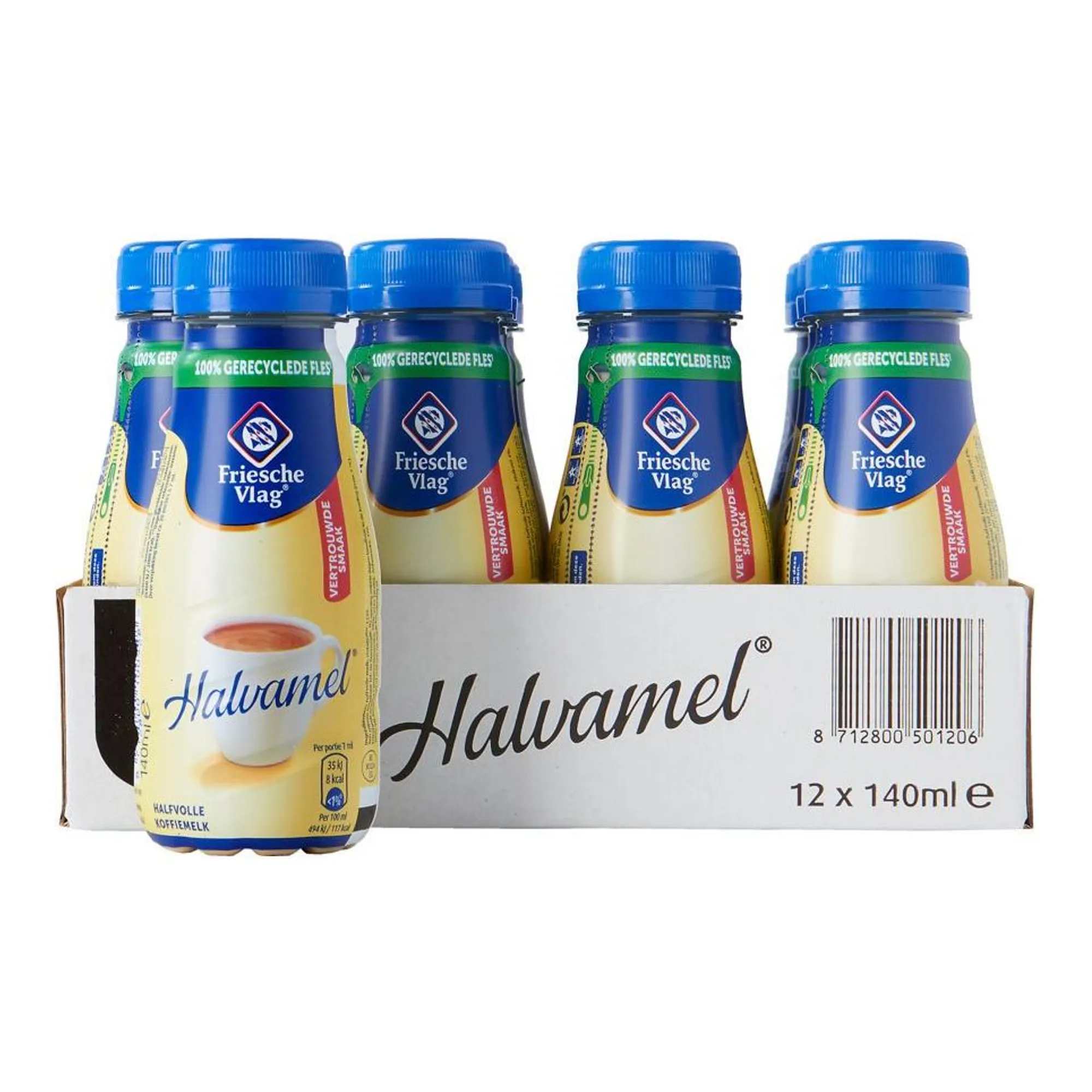 Friesche Vlag Halvamel Pet Flesje (12x 140ml)