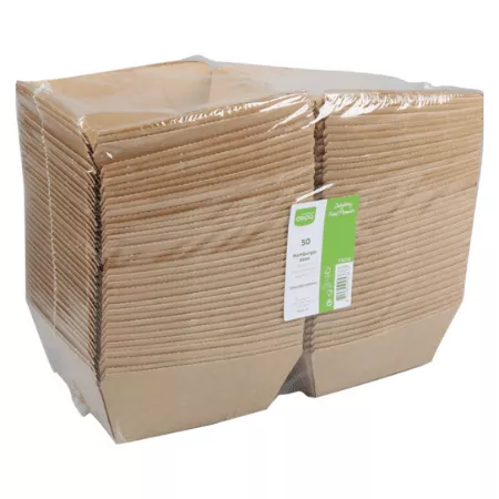Biodore hamburgerbox FSC 120x120x100 mm (50 stuks)
