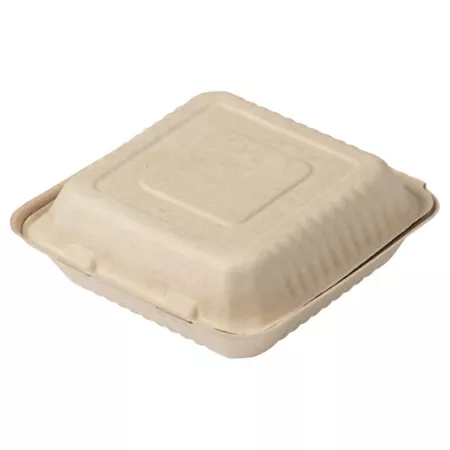 Biodore Zuckerrohrmark-Menübox 1 Fach 230x230x80mm (50 Stück)