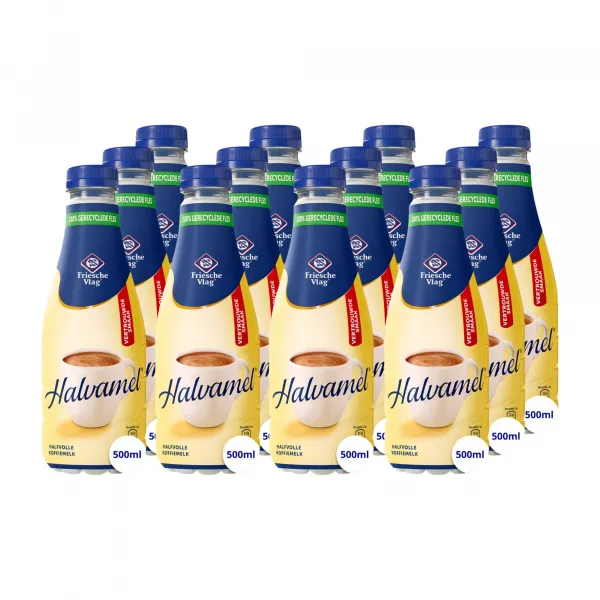 Friesche Vlag Halvamel Pet Fles (12x 500ml)