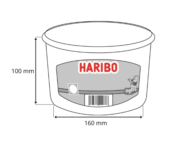 Rotella x 150 - Boîte Rouleau Réglisse Haribo 