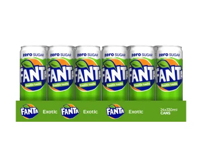 Fanta exotic no sugar blik (24x 33cl)