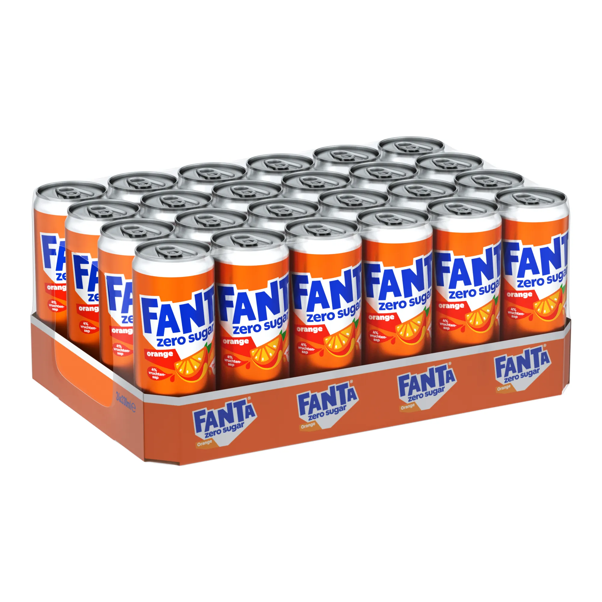 Fanta zero orange blik (24x 33cl)