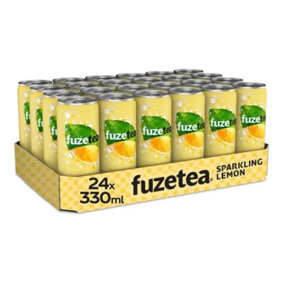 Fuze Tea Sparkling Black Tea Blik (24x 33cl)
