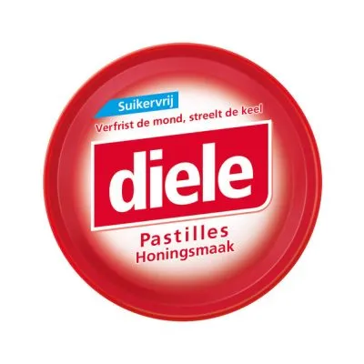 Diele Pastilles Honing Suikervrij Blikje (10x 50gr)