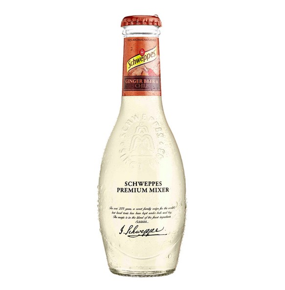 Schweppes premium mixer ginger beer & chili flesje (24x 20cl) Groothandel Compliment.nl