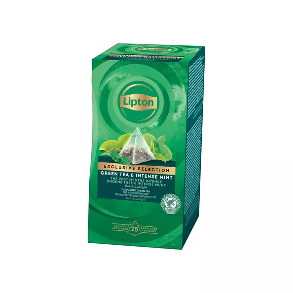 Lipton tea exclusive selection green tea & intense mint (6x 25 builtjes)