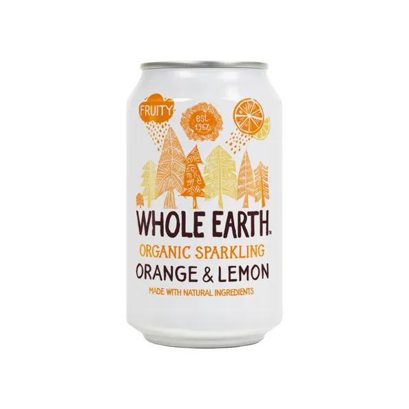 Whole earth orange & lemon organic can (24x33cl)