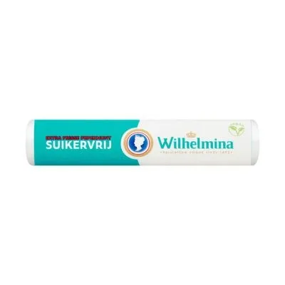 Wilhelmina Pepermunt Suikervrij Vegan Rol (24x 37gr)