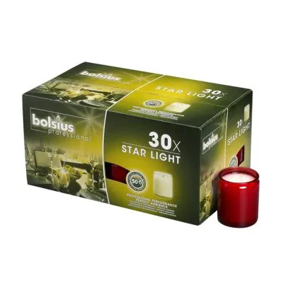 Bolsius starlights rood (30 stuks)