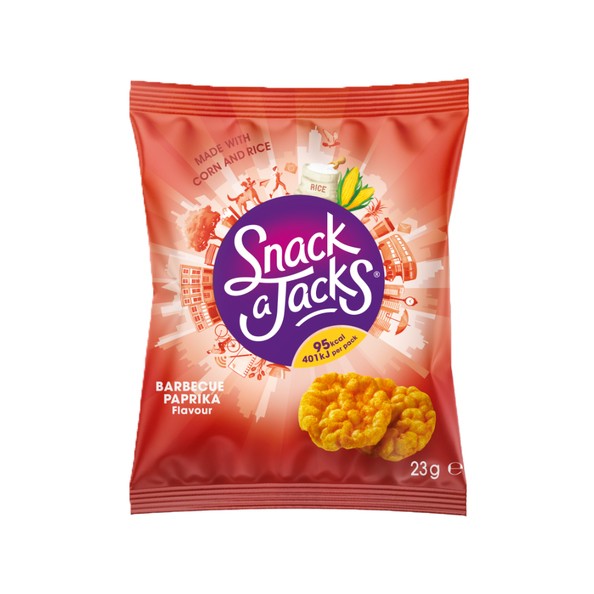 Snack a Jacks Barbecue Paprika (8x 23gr) Groothandel Compliment.nl
