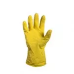 Rubber huishoudhandschoen geel (maat L)