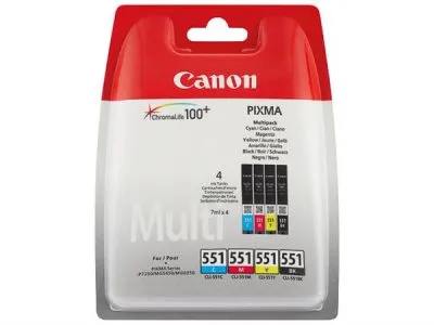 CLI551Z CANON IP7250 INK (4) CMYK 6509B009 No.551