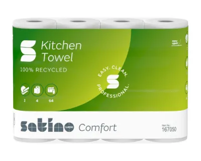 Satino Prestige Keukenrollen 2-laags (4×64 vel)
