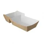 Frietbakje A22 kraft/wit BIO (A9+saus)(400 stuks)