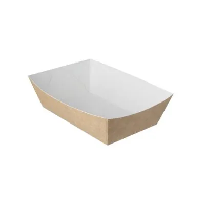 Frietbakje A9 kraft/wit BIO (400 stuks)