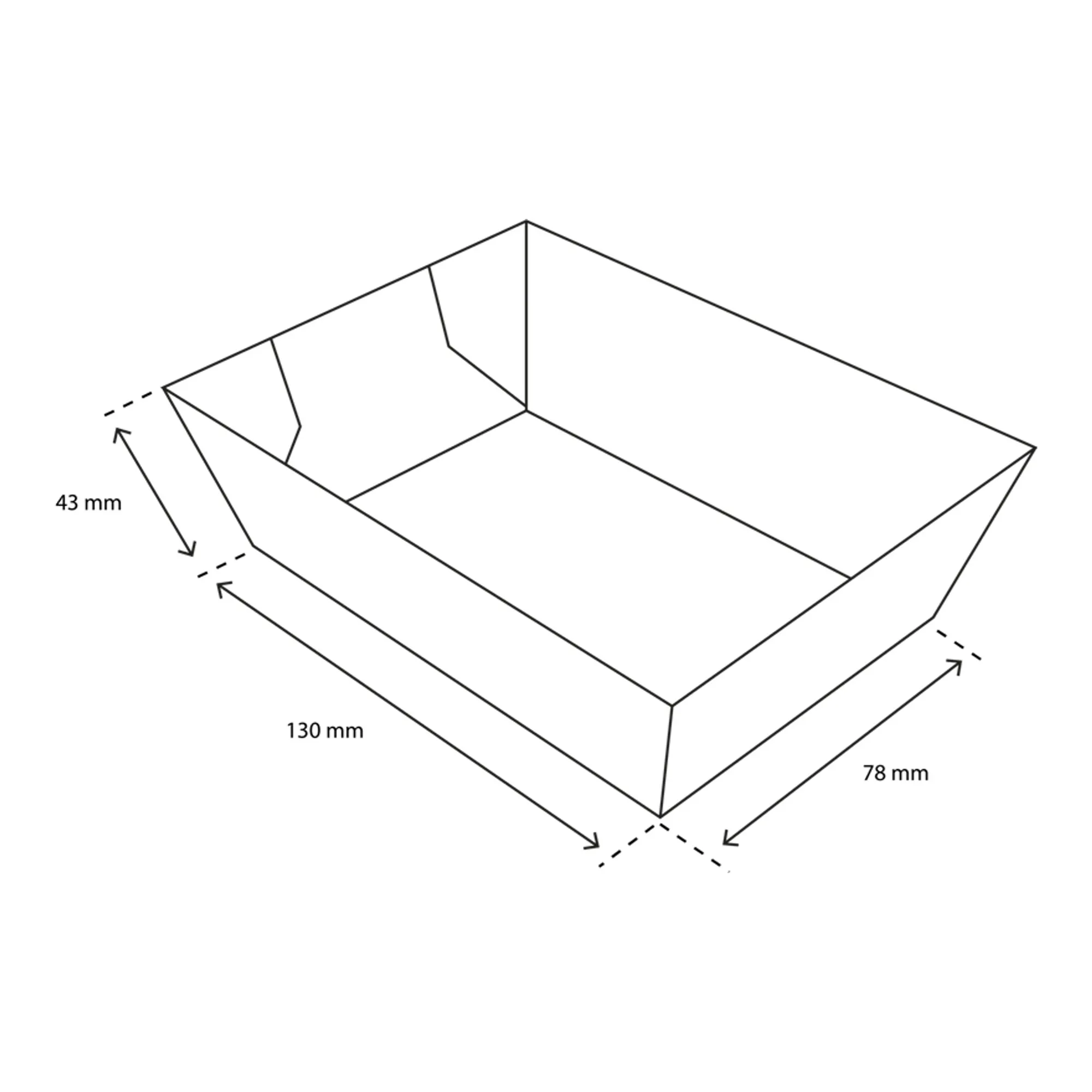 Frietbakje A13 kraft / wit BIO (400 stuks)