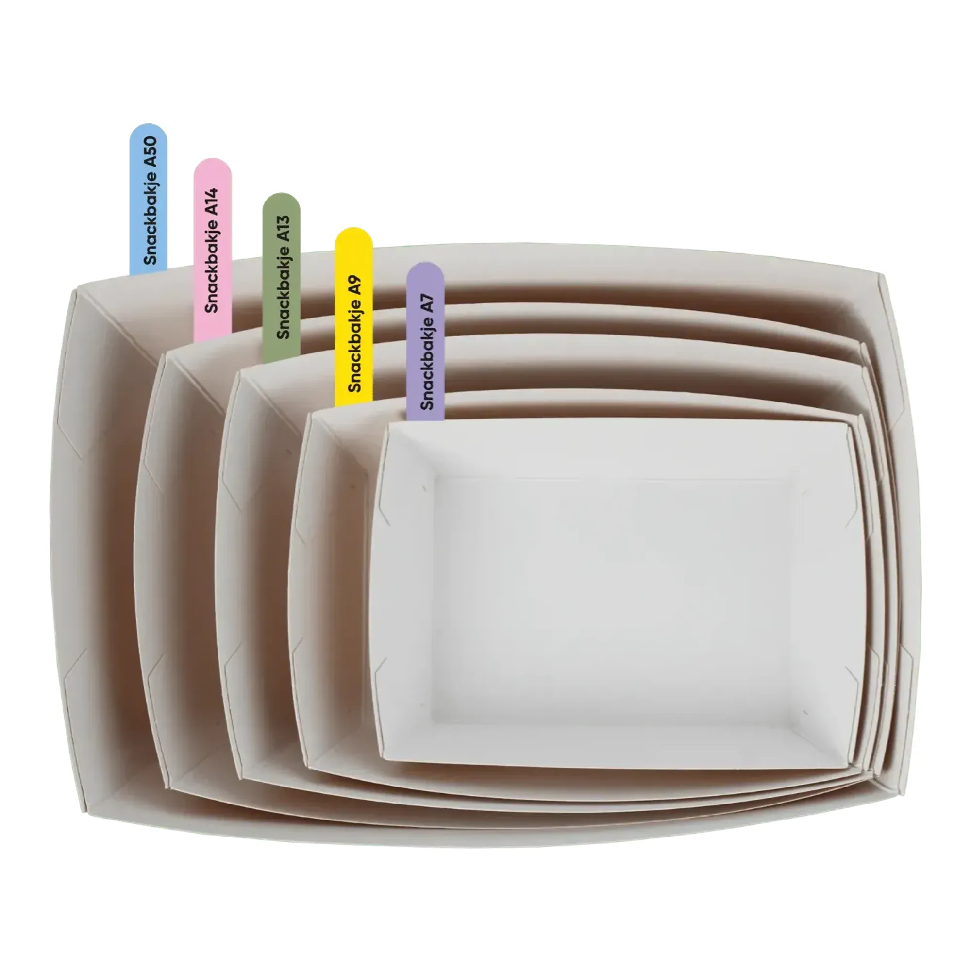 Frietbakje A13 kraft / wit BIO (400 stuks)