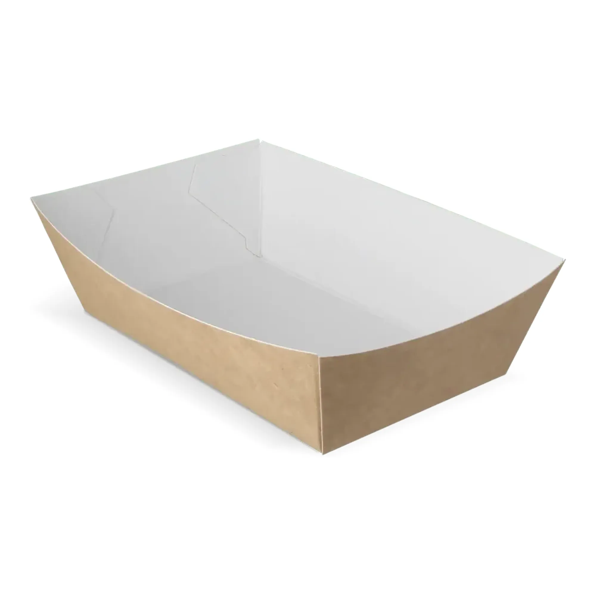 Frietbakje A13 kraft / wit BIO (400 stuks)