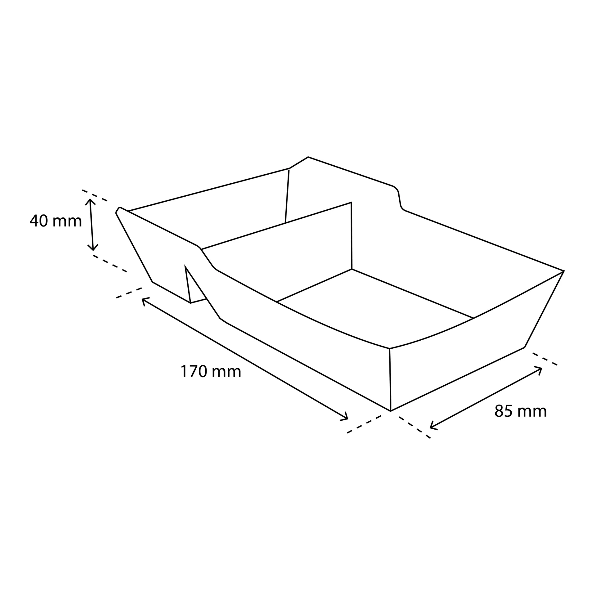 Frietbakje A20 BIO kraft/wit (A14+saus)(400 stuks)