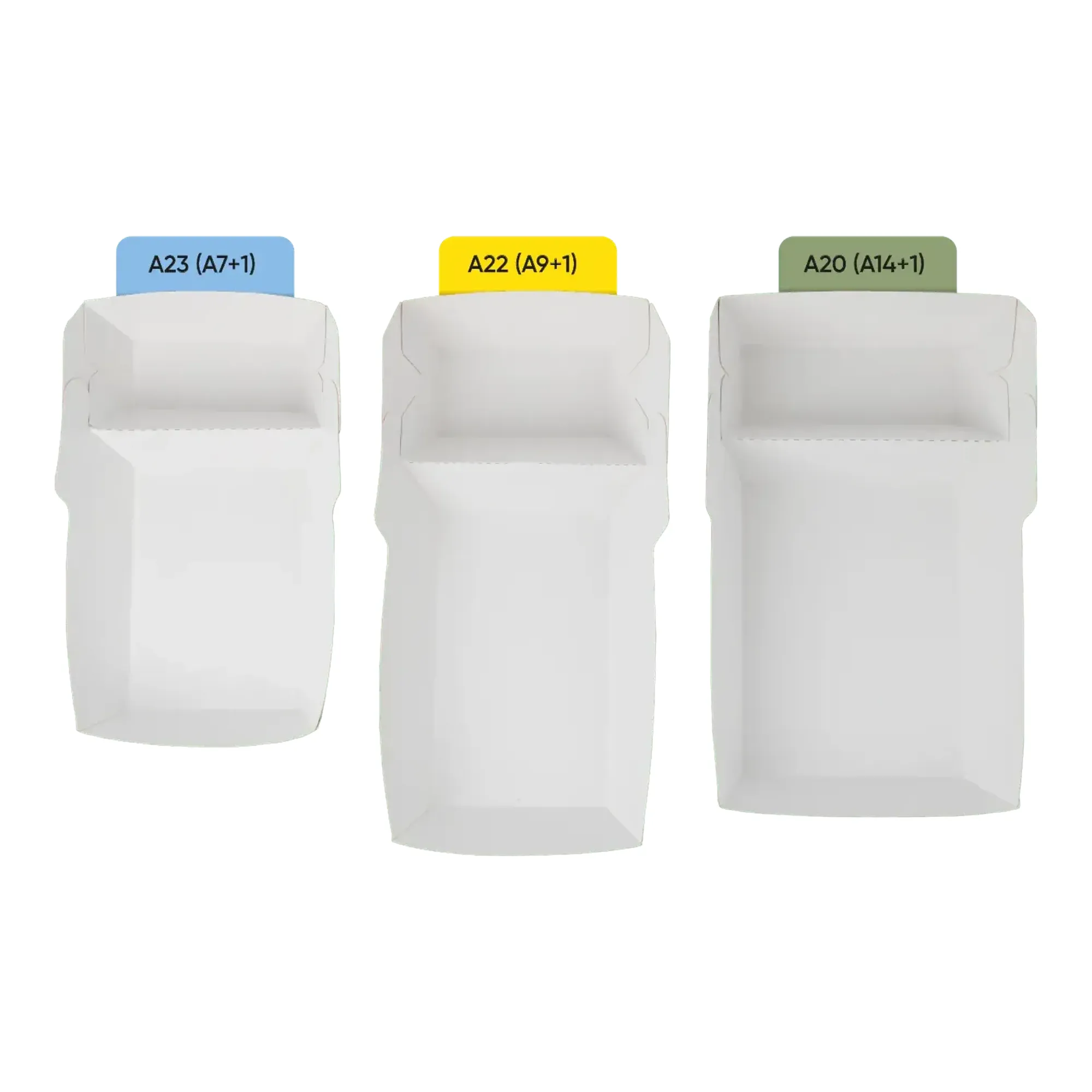 Frietbakje A20 BIO kraft/wit (A14+saus)(400 stuks)