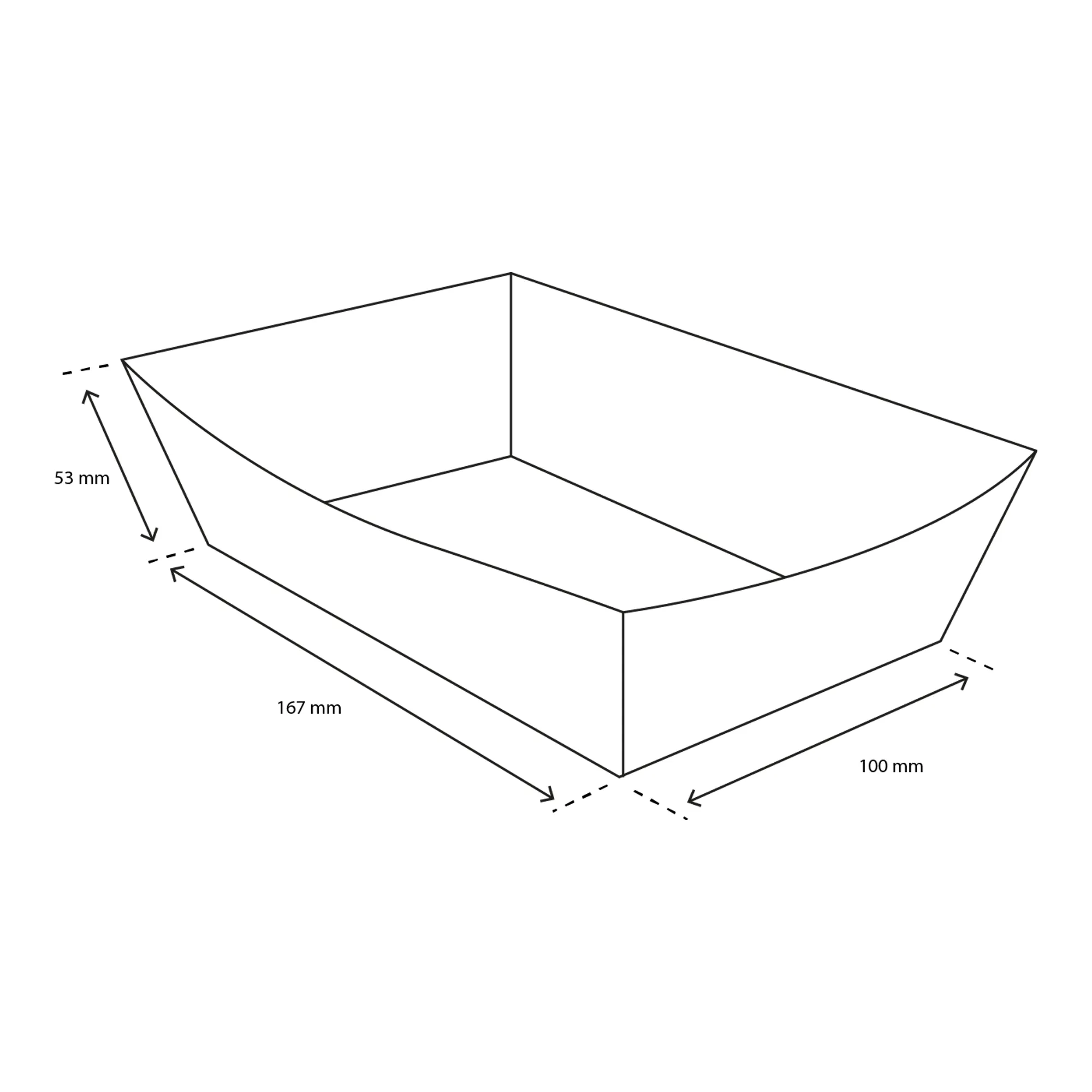 Frietbakje A50 Kraft/Wit BIO (400 stuks)