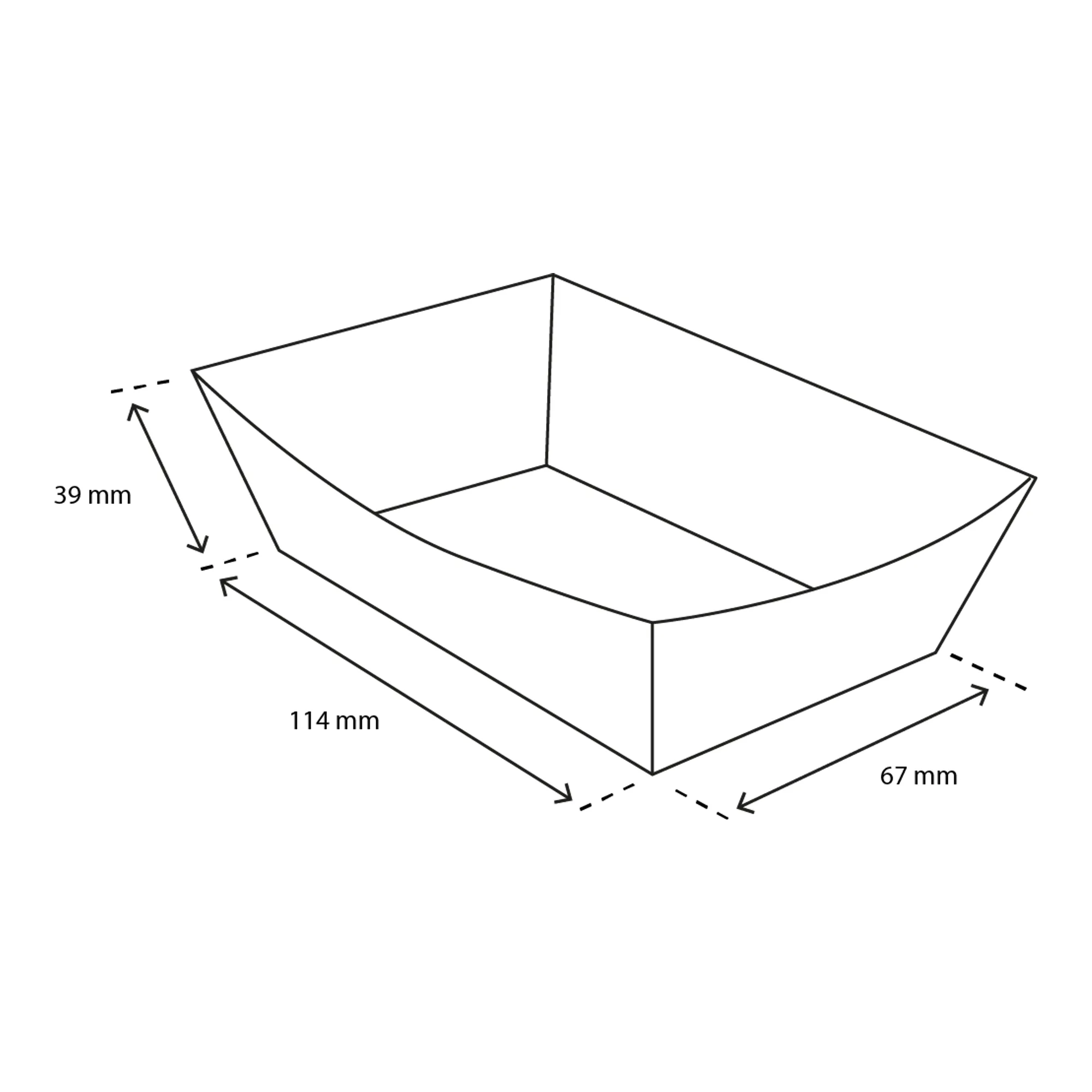 Frietbakje A9 kraft/wit BIO (400 stuks)