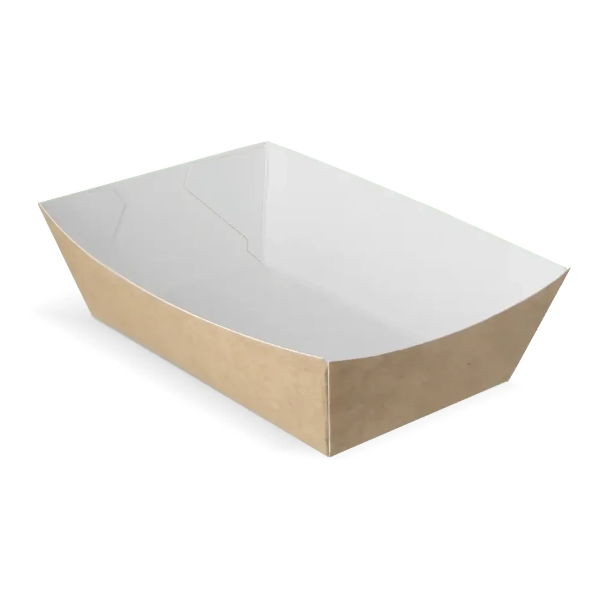 Frietbakje A9 kraft/wit BIO (400 stuks)