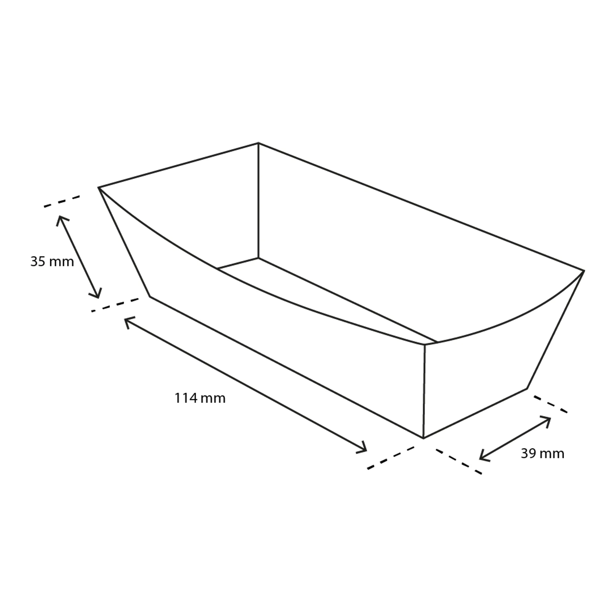 Kroketbakje A5 kraft/wit BIO (400 stuks)