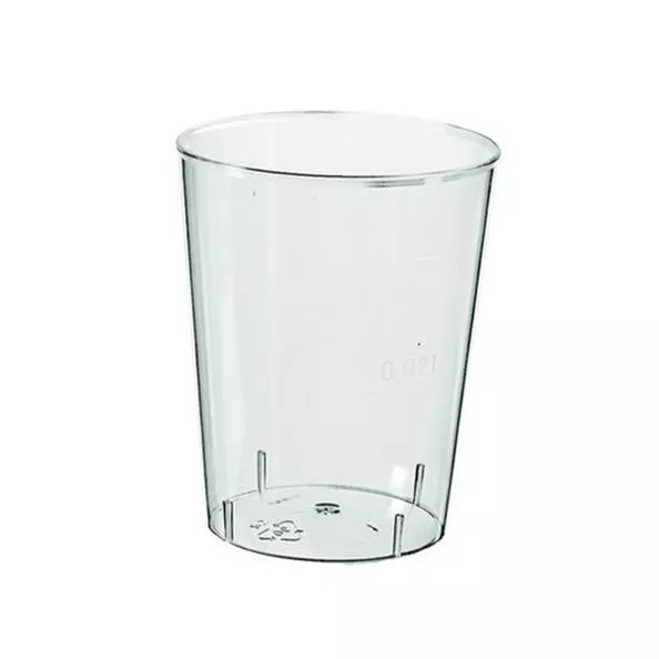 Borrelglas plastic zonder voet (250x 40cc)