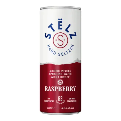 Stelz Hard Seltzer Raspberry Blik (12x 25cl)