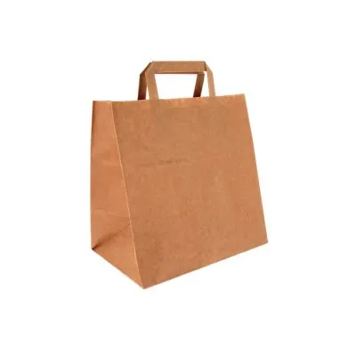 Papieren draagtas middel 26+17x27cm bruin (250 stuks)