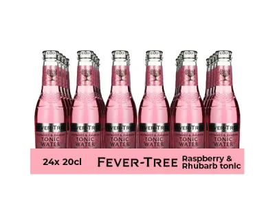 Fever tree raspberry & rhubarb tonic (24x 20cl)