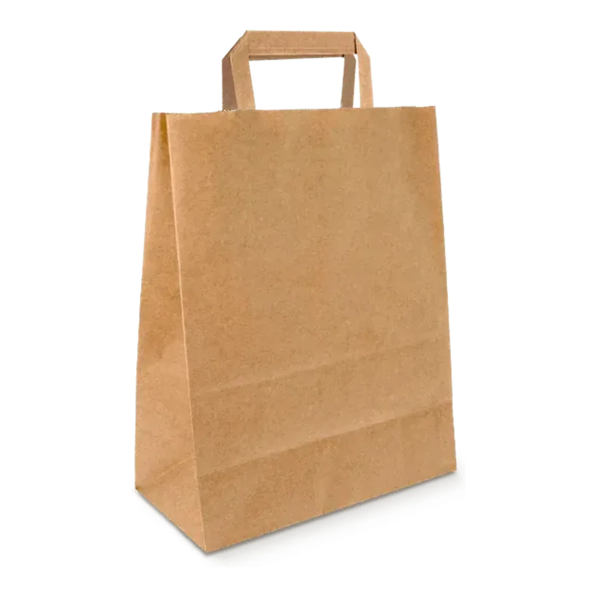 Papieren Draagtas Klein 22+10x28cm Bruin (250 stuks)