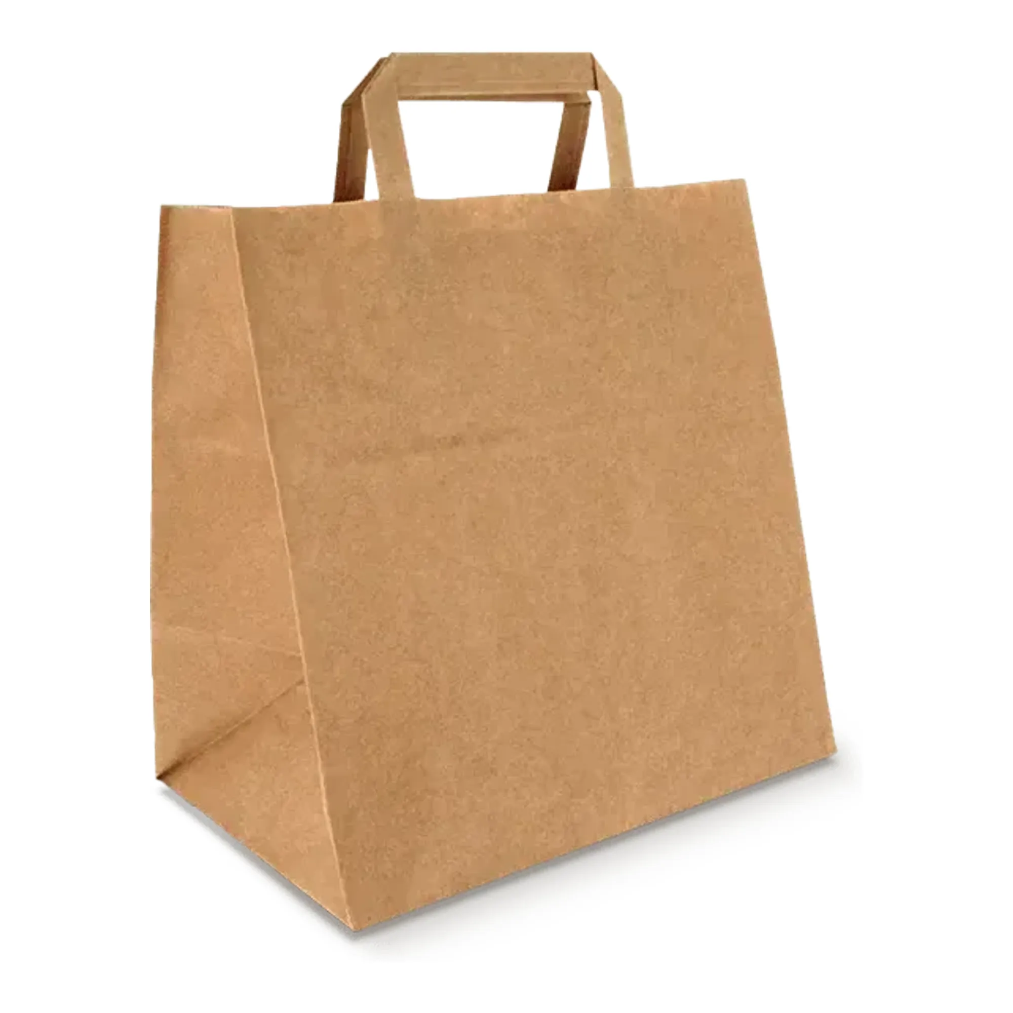 Papieren Draagtas Middel 26+17x27cm Bruin (250 stuks)