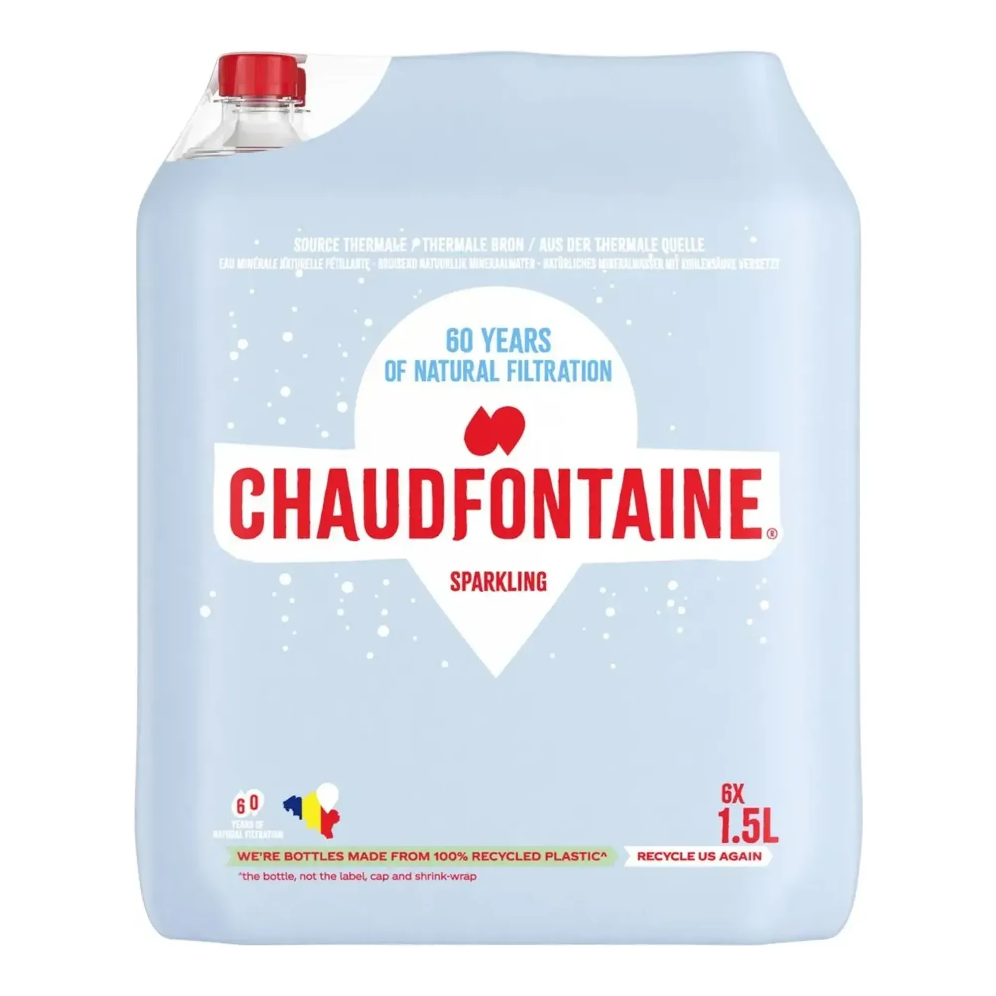 Chaudfontaine Sparkling Rood Pet (6x 1,5 liter)