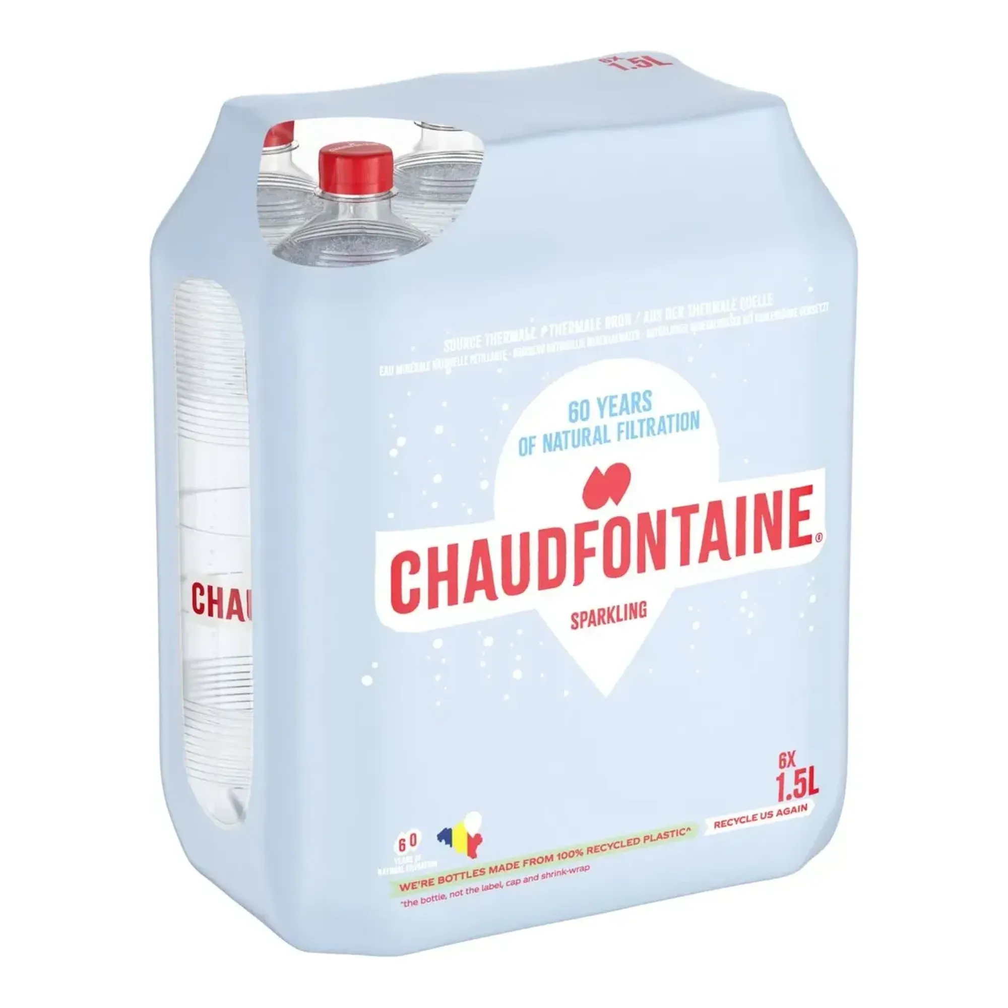 Chaudfontaine Sparkling Rood Pet (6x 1,5 liter)