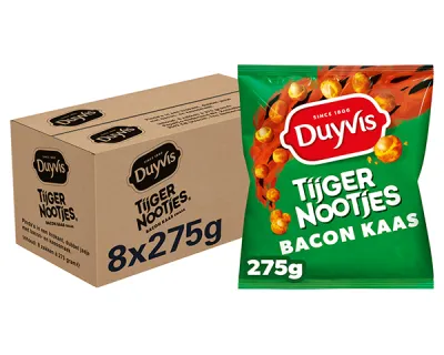 Duyvis Tijgernootjes Bacon Cheese (8x 275gr)