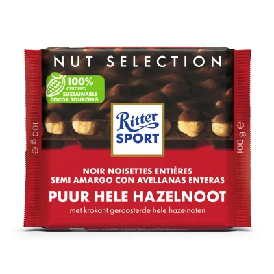 Ritter Sport Puur Hele Hazelnoot (10x 100gr)