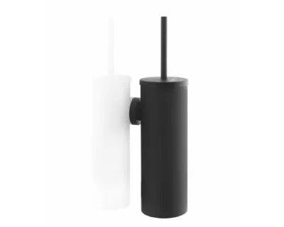 Satino Black Toiletborstel Garnituur Metaal Zwart