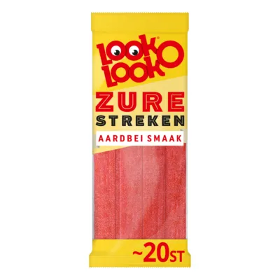Look-O-Look Zure Matten Aardbei (18x125gr)