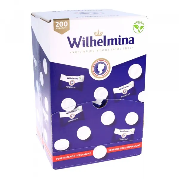 Wilhelmina Pepermunt Vegan Single Pack (200 stuks)
