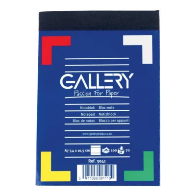 Gallery Notitieblok, ft A7, Gelijnd (100 vel)