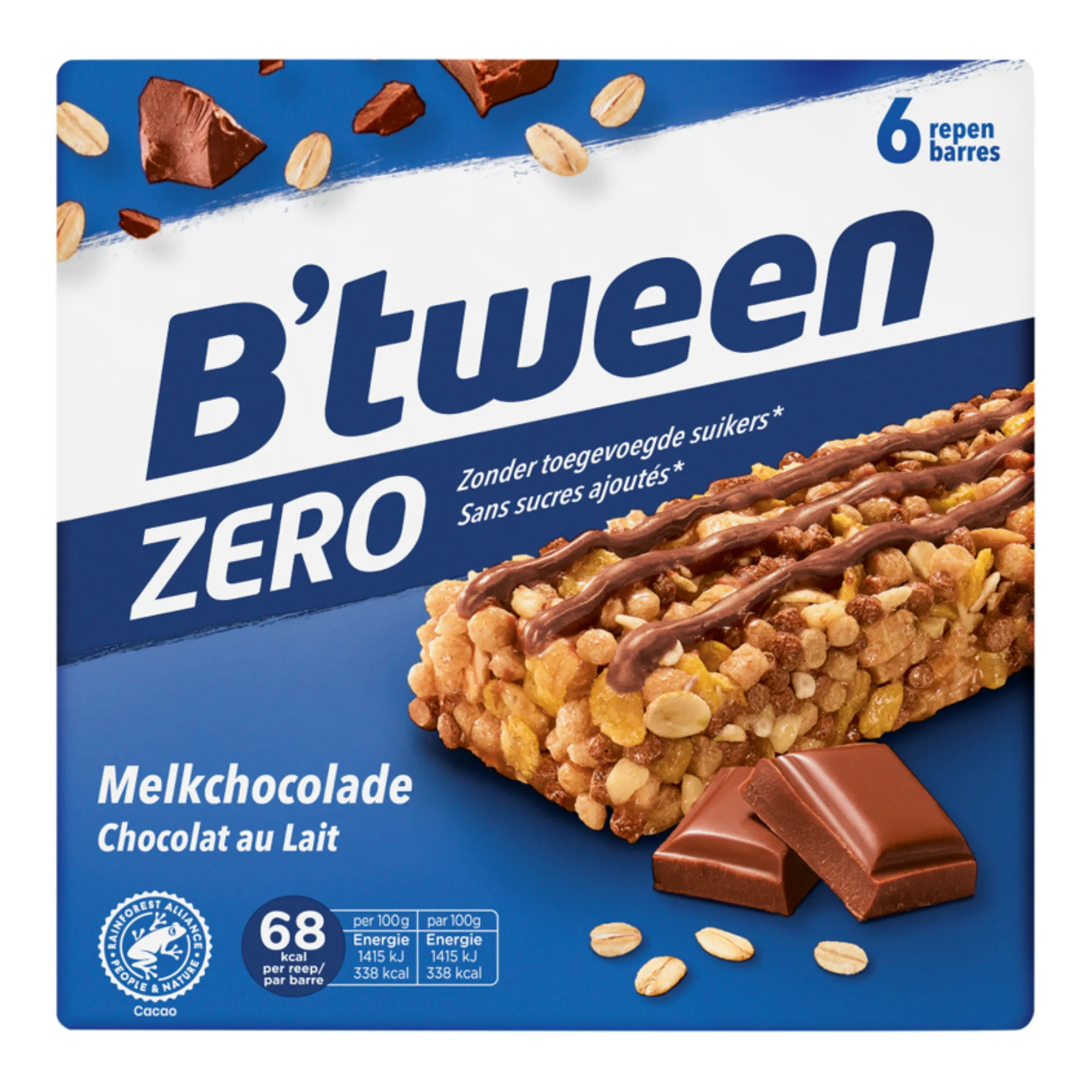 Hero B'tween Zero Melkchocolade 20 gr (10x 6-pack)