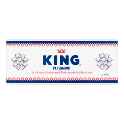 King Pepermunt Per Stuk Verpakt (500x 2gr)