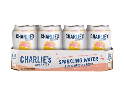 Charlie’s Organic Sparkling Water Grapefruit Bio (12x 33cl)