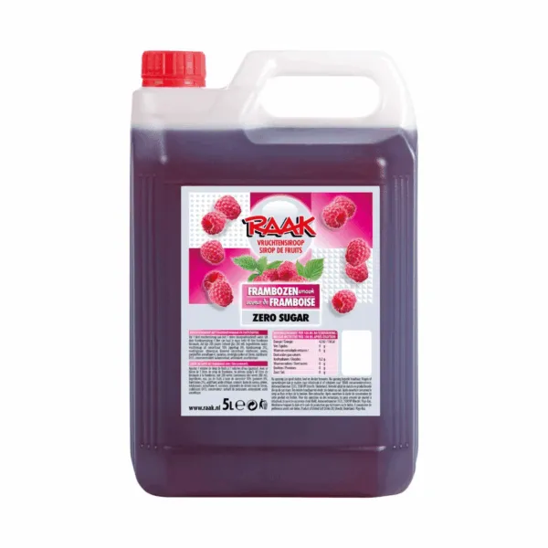 Raak Vruchtensiroop Zero Framboos (5 liter)