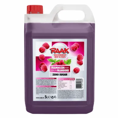 Raak Vruchtensiroop Zero Framboos (5 liter)