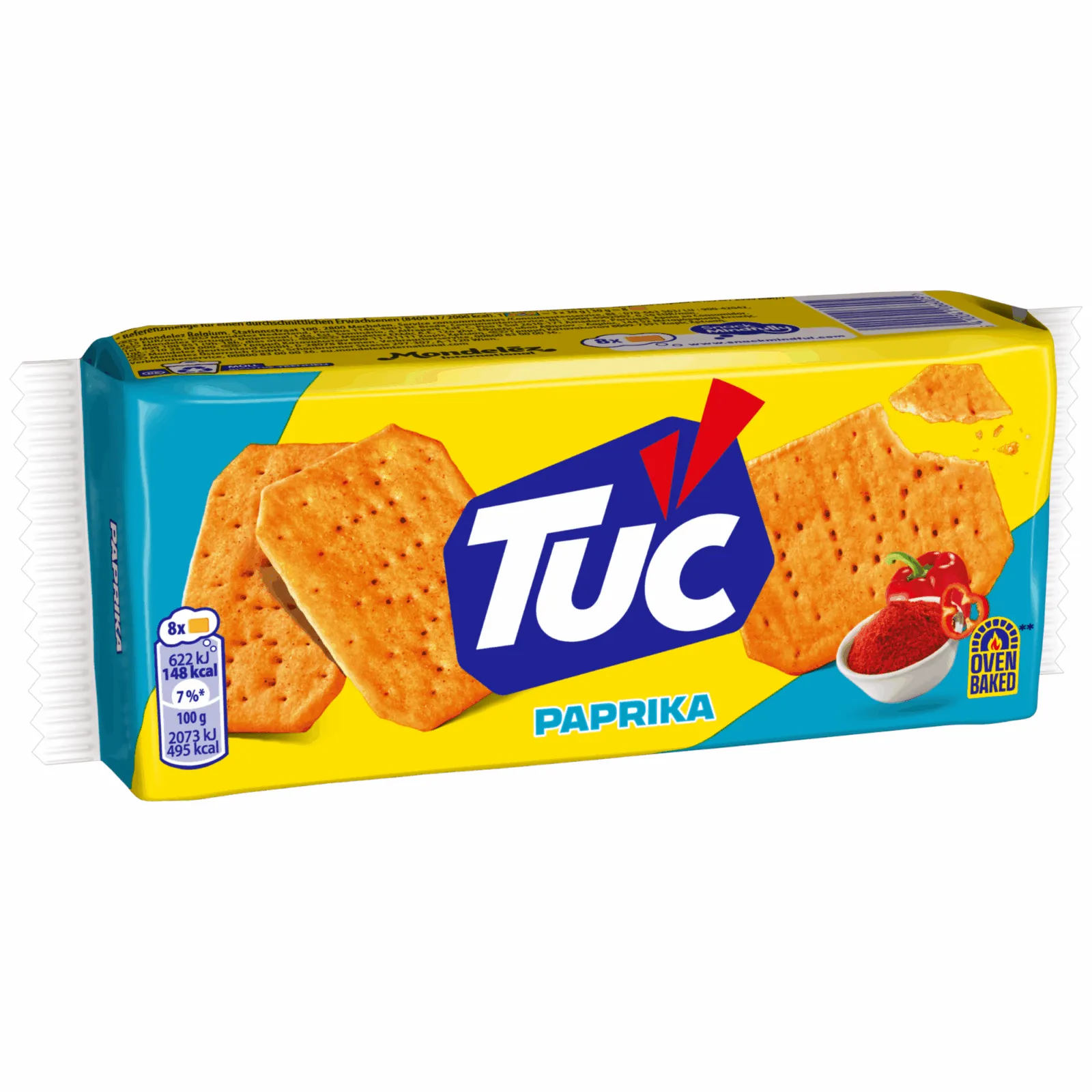 Lu Tuc Crackers Paprika (24x 100gr) - Afbeelding 2
