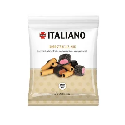 Italiano Dropstaafjes Mix Zakje (12x170gr)